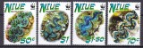 Niue 2002 fauna WWF serpi MI 973-976 MNH ww81, Nestampilat