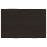 Cumpara ieftin Blat masa, 60x40x6 cm, gri, lemn stejar tratat contur organic