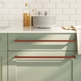 vidaXL M&acirc;nere de dulap, 5 buc., bronz, 480 mm, oțel inoxidabil