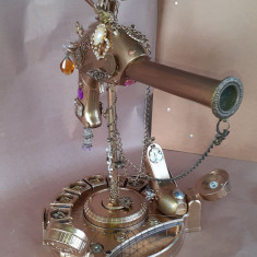 Steampunk arma diorama unicat homemade pistol ornamentat interactiv baterii