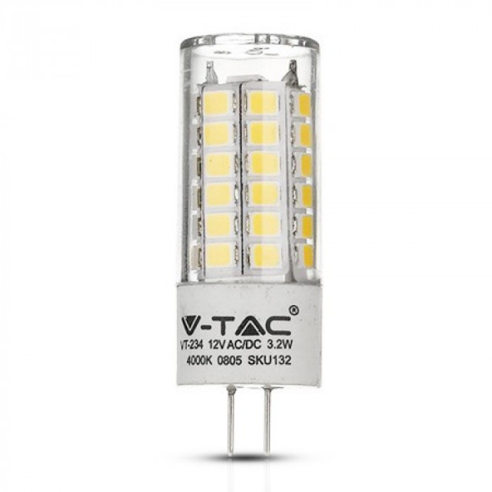 Bec LED V-Tac, 3.2 W, G4, T16, 385 lumeni, 6400 K, IP20, cip samsung