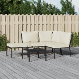 vidaXL Set mobilier de grădină cu perne nisipii, 5 piese, oțel 3187964