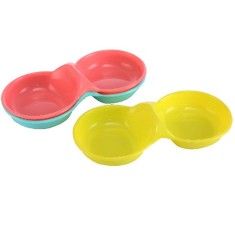 Castron dublu din pvc 14 x 12 x 3 cm