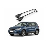 Bare portbagaj transversale auto aluminiu compatibile Volkswagen Tiguan 1 SUV 2007-2016 80-88 cm Cod: KL9