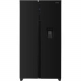 Side by Side Heinner HSBS-H439NFBKWDE++, Full No Frost, Compresor Inverter, Smart, Eco, 439 l, 177 cm, Negru