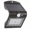 Lampa solara LED BUTTERFLY 1.5W 220lm 4000K neagra de perete IP65 detectare 90 la maxim 6 metri