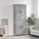 vidaXL Dulap &icirc;nalt, gri beton, 69,5x34x180, lemn compozit