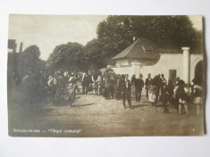 Rara! Breaza de Sus-Targul comunal,carte postala foto circulata 1931 foto