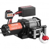 Troliu electric 12V, capacitate 1360 kg, Lungime cablu 12 m, Telecomanda, IP55