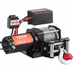 Troliu electric 12V, capacitate 1360 kg, Lungime cablu 12 m, Telecomanda, IP55
