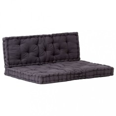 vidaXL Perne de canapea din paleți, 2 buc., negru, bumbac 3053634