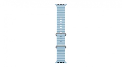 Curea Ceas SmartWatch pentru Apple Watch, bratara 20 mm, Silicon, sport, eleganta, rezistenta la indoituri, Comfy to Wear, Albastru deschis foto