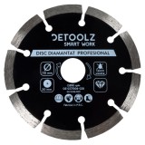 Disc diamantat segmentat Detoolz 110x20 mm pentru taiere uscata, profesional