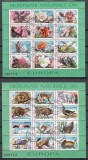 ROMANIA 1987 LP 1187 REZERVATII NATURALE DIN EUROPA BLOCURI STAMPILATE, Stampilat