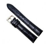 Cumpara ieftin Curea Ceas &bdquo;Essential Black&rdquo; 9C1-B &ndash; Piele Naturală, Cusătură Neagră (18mm -
