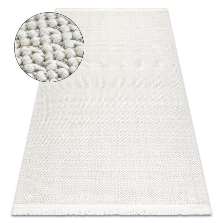 Covor NANO FH93A Culoare, buclă, țesut plat alb, 120x170 cm
