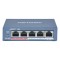 Switch 4 porturi 100 Mb PoE, 1 port uplink RJ45 100 Mb, SMART Management - Hikvision DS-3E1105P-EI-M SafetyGuard Surveillance