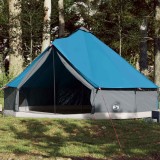 VidaXL Cort de familie Tipi pentru 12 persoane, albastru, impermeabil