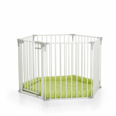 Protectie semineu copii Baby Park White, mecanism de blocare, paturica moale inclusa foto