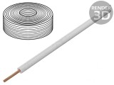 Cablu litat PVC alb 0,25mm2 10m