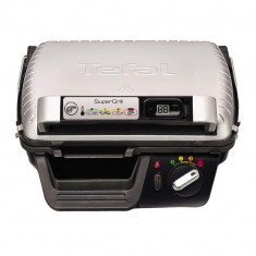 Gratar electric Tefal Super grill GC451B12, 2000W, Placi 40x20cm, Temperatura ajustabila, Argintiu/Negru