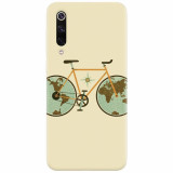 Husa silicon pentru Xiaomi Mi 9, Retro Bicycle Illustration