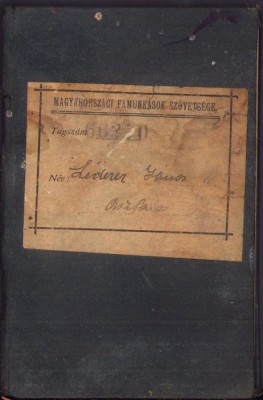 HST A1586 Tagsagi konyv 1911 Magyarorszagi Famunkasok Szovetsege Budapest foto