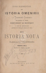 Curs elementar de istoria omenirii - Istoria noua, clasa a III-a secundara foto