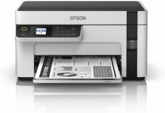 Multifunctional inkjet mono ciss epson m2120 dimensiune a4 (printare copiere scanare) viteza 32ppm alb-negru rezolutie