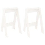 Cumpara ieftin Scaune, 2 buc., alb, 40x40x60 cm, lemn masiv de pin