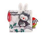Carte senzoriala REDQUIT&reg; educativa moale, din panza, montessori, bufnita