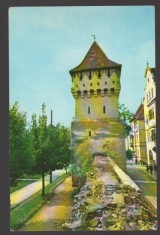 CPIB 23632 CARTE POSTALA - SIBIU. TURN DE APARARE, CIRCULATA, 1967, STAMPILE, TIMBRU