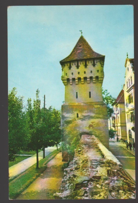 CPIB 23632 CARTE POSTALA - SIBIU. TURN DE APARARE, CIRCULATA, 1967, STAMPILE, TIMBRU