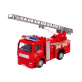 Masina de Pompieri cu schelet metalic, 1:55, Rosie, ATU-082310, Plastic, Oem