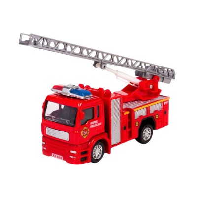 Masina de Pompieri cu schelet metalic, 1:55, Rosie, ATU-082310 foto
