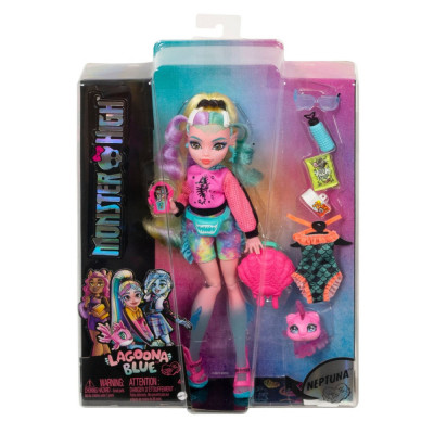 MONSTER HIGH PAPUSA LAGOONA BLUE CU ANIMALUT SI ACCESORII foto