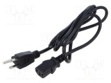 Cablu IEC C13 1,8m 3x18AWG Negru 10A POS