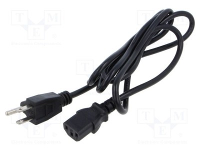 Cablu IEC C13 1,8m 3x18AWG Negru 10A POS foto