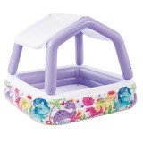 Piscina gonflabila copii cu parasolar, 157x157x122 cm, 295L, +3 ani