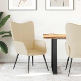 vidaXL Scaun de relaxare, crem, material textil 327943