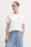 Converse tricou din bumbac femei, culoarea bej, 10027570-A01