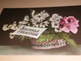 CARTE POSTALA / FELICITARE ,STAMPILA BRAILA , ANII 1900 ,cp