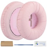 Set 2 bureti pentru casti JBL Tune 520BT / 520C / 510BT / 500BT / T460 BT / T450 BT, On-Ear - Roz - Spuma cu memorie - Piele ecologica creponata