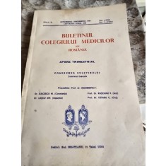 Buletinul colegiului medicilor din Romania - Anul III Octonbrie-Decembrie 1939, Ianuarie-Iunie 1940 Nr. 4, Nr. 1-2