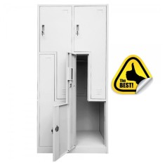 Vestiar metalic Premium 4 usi Z (2x2) 800x500x1800 mm (LxlxH), Asamblat, PLUS