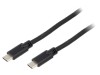 Cablu USB-C 3.2 0.5m Negru 5Gbps