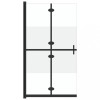 Perete dus walk-in pliabil, 80x190 cm, sticla ESG jumatate mata