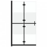 Cumpara ieftin Perete dus walk-in pliabil 110x190 cm sticla ESG jumatate mata
