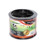 Rola banda portocaliu 10mm insertie metalica 4x0.15mm SS, rezistenta 12 Ohm/m, 200m gard electric Breckner Germany