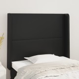 Tablie pat Gossi neagra, 103x16x118/128cm, piele eco, cu aripioare, reglabila